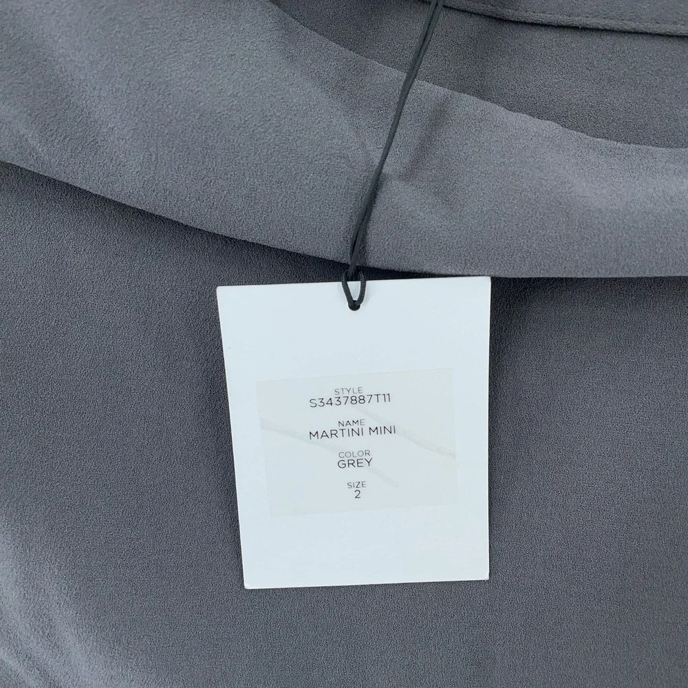 Diane von Furstenberg Martini Mini Skirt Womens‎ 2 Gray Side Zip DVF S3437887T11